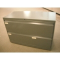 2-Drawer Lateral File Cabinet Knoll Grey 42x18x28 Locking